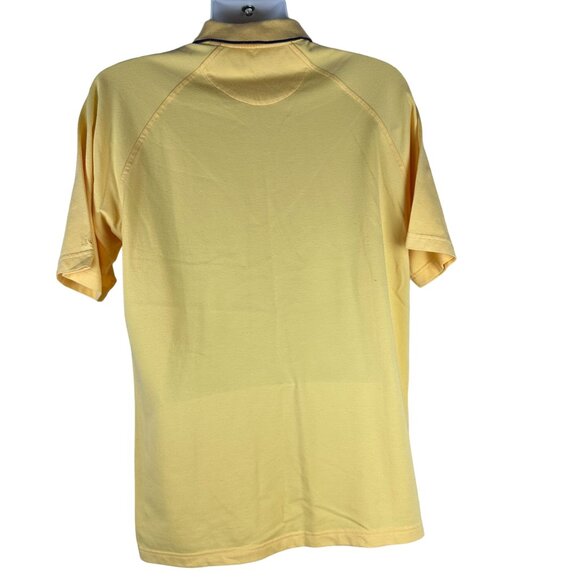 Izod Golf Yellow Polo Shirt Mens Size M Pima Cotton & Polyester Blend - Picture 2 of 7